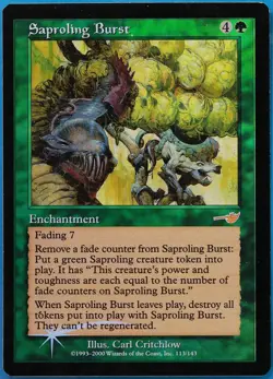 Saproling Burst FOIL Nemesis HEAVILY PLD Green Rare CARD (509348) ABUGames - Image 1