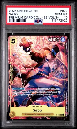 2025 One Piece Premium Card Collection Vol. 3 Sabo Ace Luffy Sequential PSA 10 - Image 2