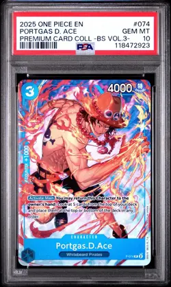 2025 One Piece Premium Card Collection Vol. 3 Sabo Ace Luffy Sequential PSA 10 - Image 4