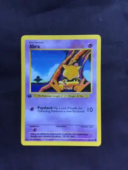 Pokemon Cards: Base Set 1st Edition Common: Abra 43/102 - Image 1