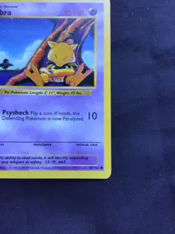 Pokemon Cards: Base Set 1st Edition Common: Abra 43/102 - Image 4