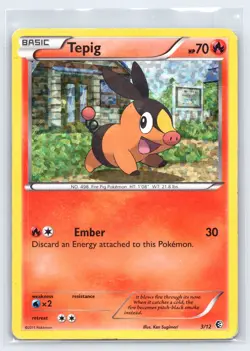 Tepig 3/12 2011 McDonald's Exclusive Promo Pokemon Card Sugimori TCG Holo - Image 1