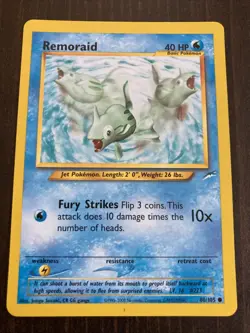Remoraid 50/64 Neo Revelation Rare Vintage Pokemon Card - Image 1