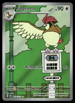 Pokemon Cards Pidgeotto 208/197 Obsidian Flames Illustration Rare NM - Image 1
