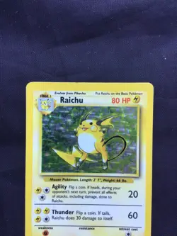 Pokemon Cards: Base Set Rare Holo: Raichu 14/102 - Image 2