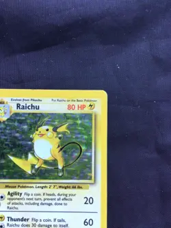 Pokemon Cards: Base Set Rare Holo: Raichu 14/102 - Image 4