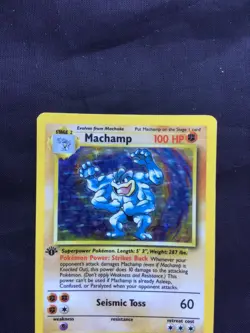 Pokemon Cards: Base Set Rare Holo: Machamp 8/102 - Image 2