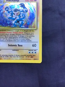 Pokemon Cards: Base Set Rare Holo: Machamp 8/102 - Image 5