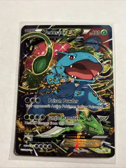 Pokemon TCG Venusaur EX Black Star Promo Full Art Holo Card XY123 DMG - Image 1