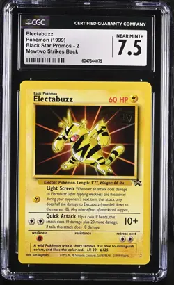CGC 7.5 Electabuzz 1999 Black Star Promos 2 WB Movie Pokemon Card - Image 1