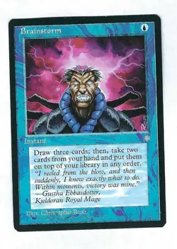 Brainstorm - Ice Age - Magic The Gathering (Lightly Played) - Image 1