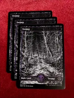 MTG (x3) Swamp Innistrad: Crimson Vow 272/277 Regular Full Art - Unplayed Mint+ - Image 1