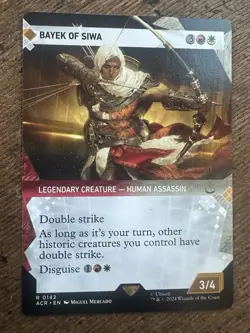 MTG - Assassin’s Creed Bayek Of Siwa - Borderless Rare NM Never Played #0142 - Image 1