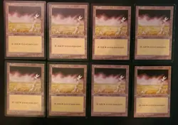 8x Plains Bird Mirage Basic Land Mana Magic Gathering MTG White Mix Condition - Image 1