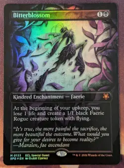 MTG - Bitterblossom (borderless foil) - ECL/SPG (NM+) - Image 1
