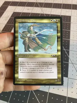 Vintage 1996 MTG Alliances Wandering Mage - Image 1