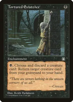 Tortured Existence NM/M Stronghold Black Enchantment Mtg Magic English Regular - Image 1