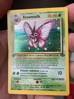 ~ITA~ ITALIAN Venomoth 1st Edition Jungle HOLO 13/64 Pokemon Card (g3) - Image 4