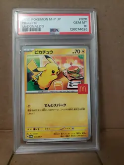 PIKACHU PSA 10 GEM MINT JAPANESE 2025 POKEMON JPN M-P PROMO MCDONALD'S #020 - Image 1