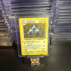 Pokemon TCG Magneton Base Set Holo Rare 9/102 LP - Image 1