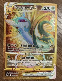 POKEMON Serperior VSTAR (Secret) 210/195 Sword & Shield - Silver Tempest Holo - Image 1