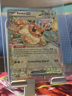 Pokemon TCG Eevee EX 075/131 Prismatic Evolutions Holo Rare Mint Condition - Image 1