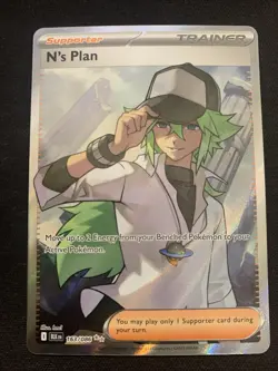 Pokemon TCG SV: Black Bolt #163/086 N's Plan NM - Image 1