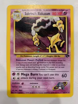 Pokemon TCG Sabrina's Alakazam 16/132 Gym Challenge Holo Unlimited - Ungraded - Image 1