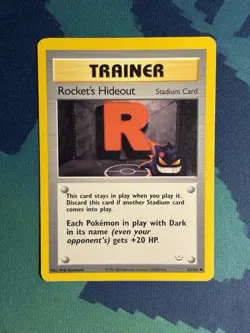 Rocket's Hideout Uncommon Unlimited Neo Revelation 63/64 Gengar Artwork Pokemon - Image 2