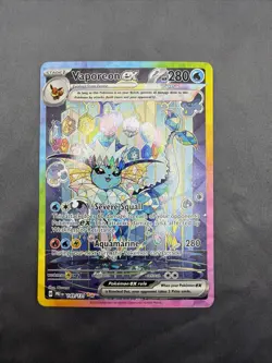 Pokemon Vaporeon ex 149/131 Prismatic Evolutions Holo Special Illustration Rare - Image 3