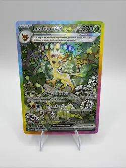 Pokemon Leafeon ex 144/131 Prismatic Evolutions Holo Special Illustration Rare - Image 1