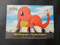 NM! Topps Pokemon Ep11 Charmander - The Stray Pokemon Blue Logo - Image 1