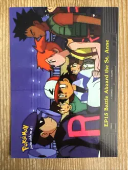 Pokemon Topps EP15 Battle Aboard the St. Anne TV Animation Blue Logo NM - Image 1