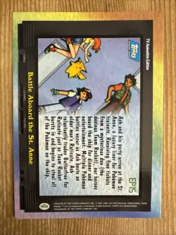 Pokemon Topps EP15 Battle Aboard the St. Anne TV Animation Blue Logo NM - Image 2