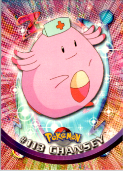 ENGLISH POKEMON CHANSEY #113 TV ANIMATION TOPPS NON HOLO - Image 1