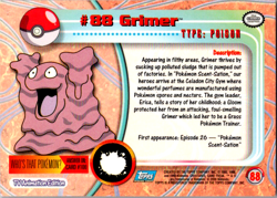2000 Topps Pokemon #88 Grimer TV Animation Series 2 Blue Logo non-holo LP - Image 2