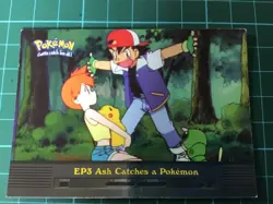 2000 Topps Pokemon EP3 Ash Catches a Pokemon TV Anim. Series 2 Blue logo- holo - Image 1