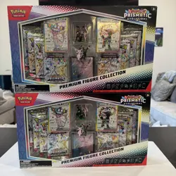 POKEMON TCG Prismatic Evolutions Premium Figure Collection X2 Sealed - Image 1