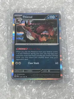 Thievul Paradox Rift 120/182 Holo Rare Pokemon TCG NM - Image 1
