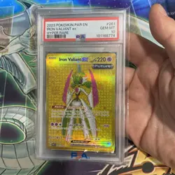 2023 Pokemon Iron Valiant ex Hyper Rare GEM MT 10 PSA Graded Card 261/182 - Image 1