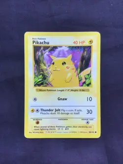 Pokemon Cards: Base Set Shadowless Common: Red Cheek Pikachu 58/102 - Image 1