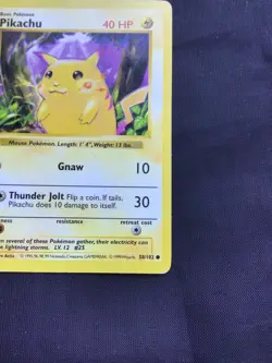 Pokemon Cards: Base Set Shadowless Common: Red Cheek Pikachu 58/102 - Image 4