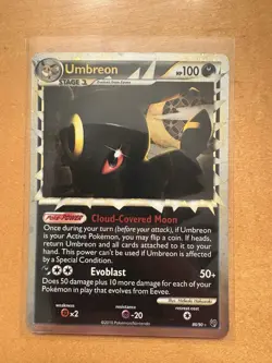 Pokemon TCG Umbreon Prime 86/90 Undaunted Holo Ultra Rare Card - Image 1