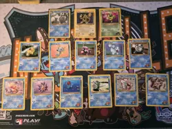 VINTAGE Pokemon GYM Heroes 85 Card C/UC/Rare Partial Set NO Duplicates - Image 1