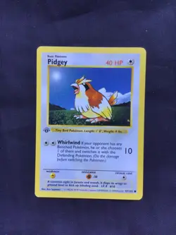 Pokemon Cards: Base Set 1st Edition Common: Pidgey 57/102 - Image 1