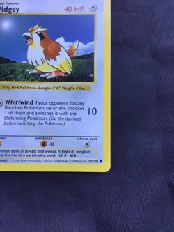 Pokemon Cards: Base Set 1st Edition Common: Pidgey 57/102 - Image 4