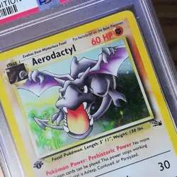 Aerodactyl 1/62 FOSSIL Holo Rare Graded Pokemon Card - PSA 4 - 1st Edition - Image 1