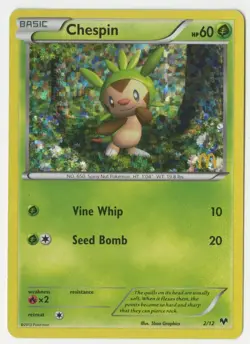 Pokemon - Chespin (McDonald's Collection 2014 holo promo card - 2/12) - Image 1