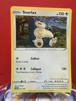 Snorlax 016/034 CLV NM Trading Card Game Classic Holo Pokemon #695 - Image 1