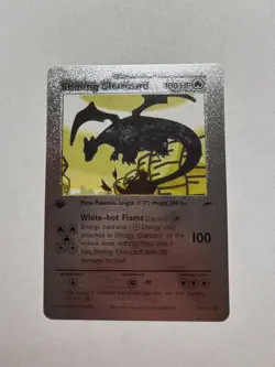 Ultra Rare Shiny Shining Charizard 1st Edition 107/105 Silver Foil Display Card - Image 1